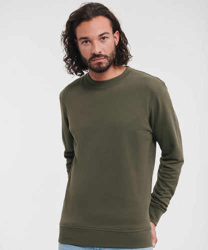 Tryck din logga på Sweatshirts från Russell Europe - Anpassa Russell Europe - Sweatshirt i Ren Ekologisk Bomull i färgen för företag, föreningar och privatpersoner