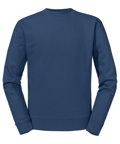 Tryck din logga på Sweatshirts från Russell Europe - Anpassa Russell Europe - Sweatshirt med Set-In-Ärm i färgen Mörkblå för företag, föreningar och privatpersoner