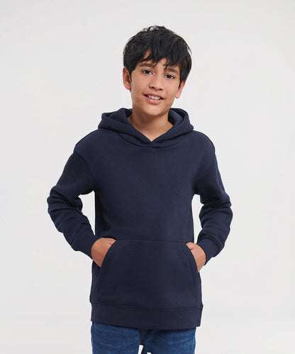 Tryck din logga på Hoodies från Russell Europe - Anpassa Russell Europe - Äkta Hoodie för Barn i färgen för företag, föreningar och privatpersoner