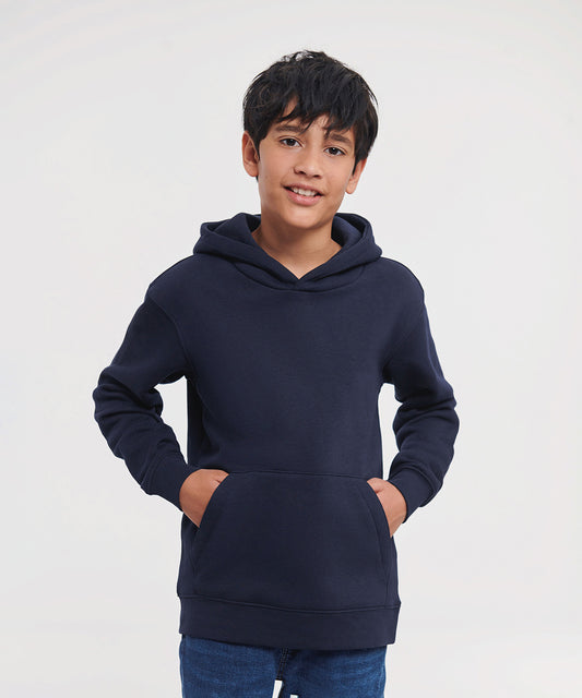 Tryck din logga på Hoodies från Russell Europe - Anpassa Russell Europe - Äkta Hoodie för Barn i färgen för företag, föreningar och privatpersoner