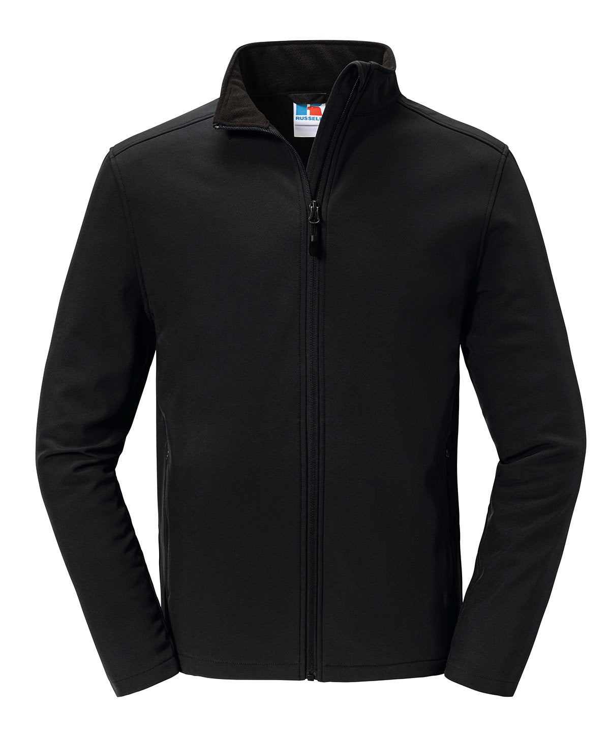 Tryck din logga på Softshelljackor från Russell Europe - Anpassa Essential softshell-jacka i färgen Svart för företag, föreningar och privatpersoner