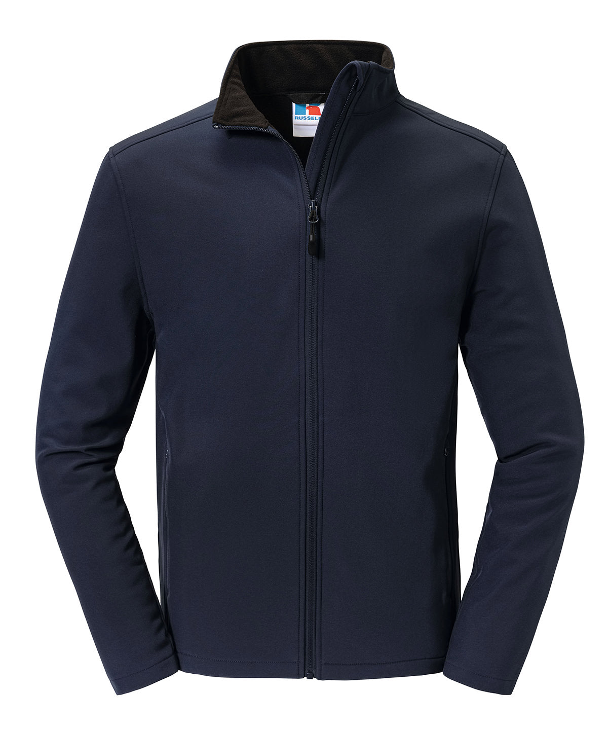 Tryck din logga på Softshelljackor från Russell Europe - Anpassa Essential softshell-jacka i färgen Marinblå för företag, föreningar och privatpersoner