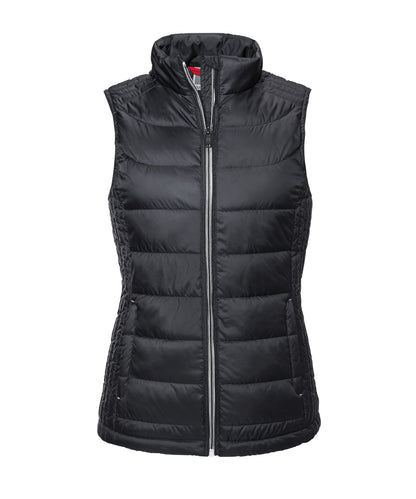 Tryck din logga på Termovästar från Russell Europe - Anpassa Nano bodywarmer för damer i färgen Svart för företag, föreningar och privatpersoner