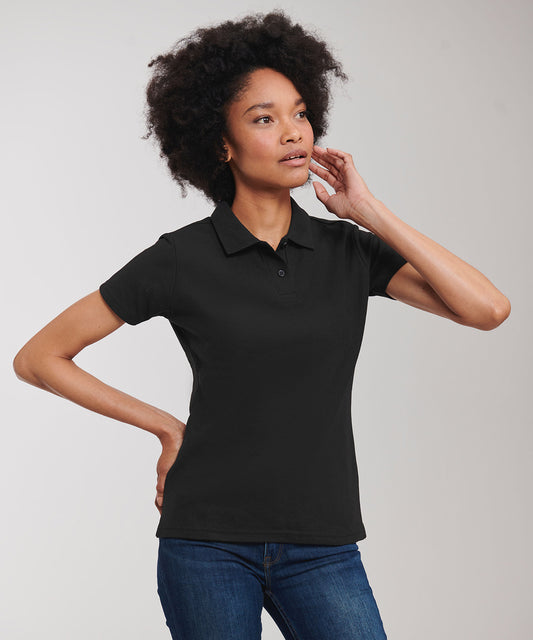 Tryck din logga på Piké från Russell Europe - Anpassa Classic Polycotton Polo - Dam i färgen för företag, föreningar och privatpersoner