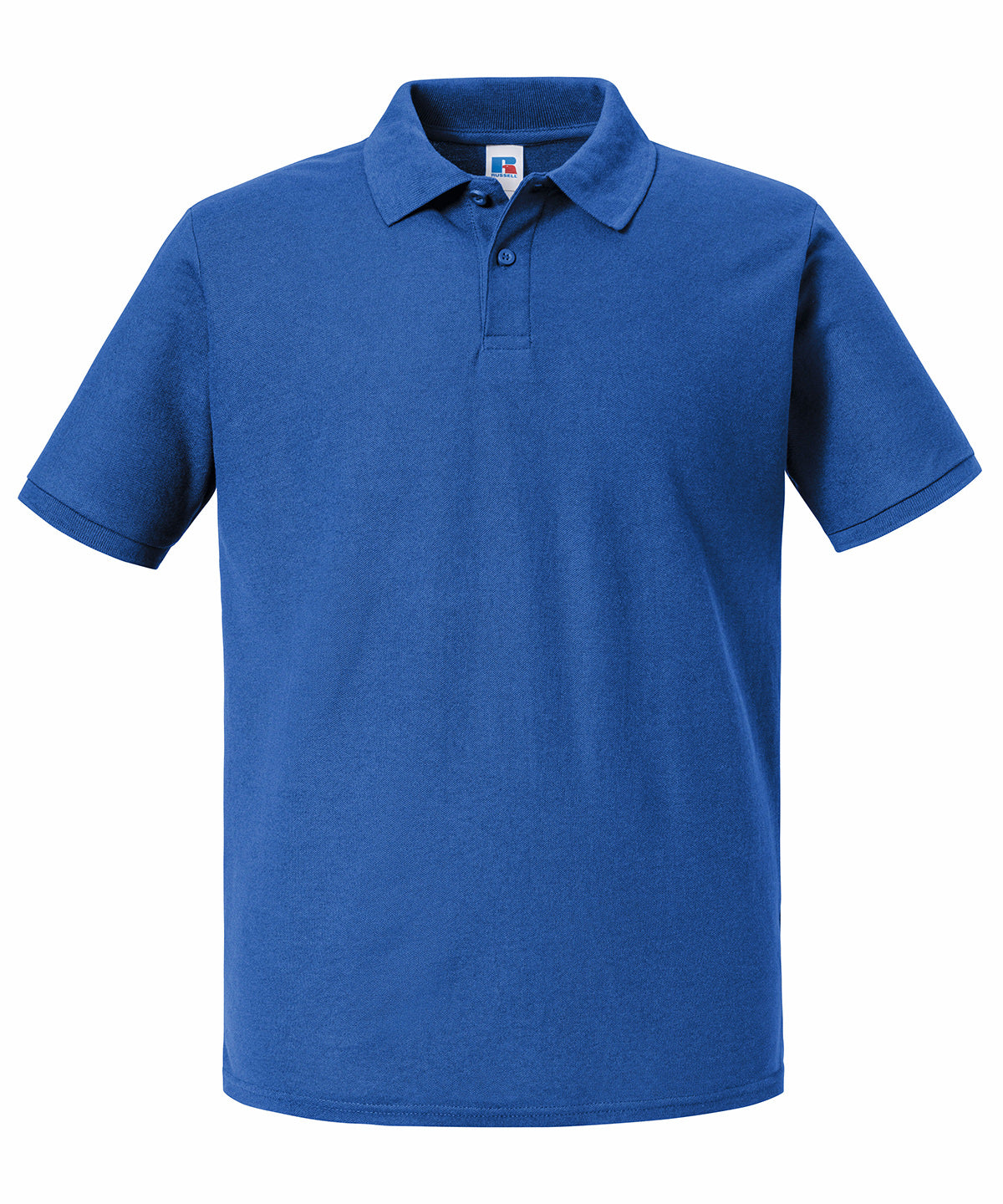 Tryck din logga på Piké från Russell Europe - Anpassa Authentic Eco Polo i färgen Royal för företag, föreningar och privatpersoner