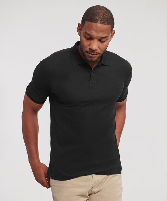 Tryck din logga på Piké från Russell Europe - Anpassa Authentic Eco Polo i färgen för företag, föreningar och privatpersoner