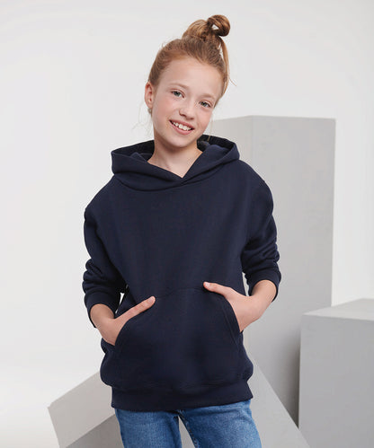 Tryck din logga på Hoodies från Russell Europe - Anpassa Russell Europe - Sweatshirt med Huva för Barn i färgen för företag, föreningar och privatpersoner