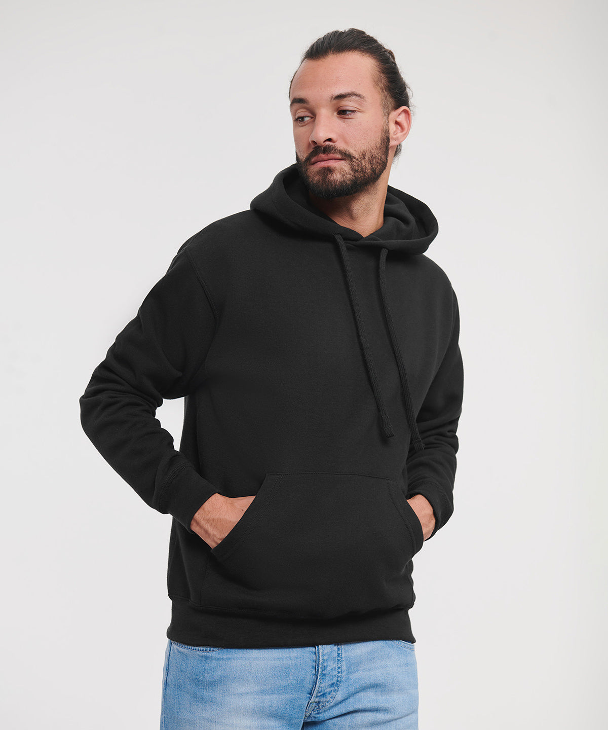 Tryck din logga på Hoodies från Russell Europe - Anpassa Russell Europe - Sweatshirt med Huva i färgen för företag, föreningar och privatpersoner