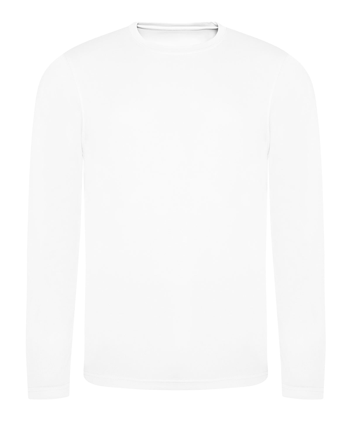 Tryck din logga på T-shirts från AWDis Just Cool - Anpassa Long Sleeve Cool T i färgen Vit för företag, föreningar och privatpersoner