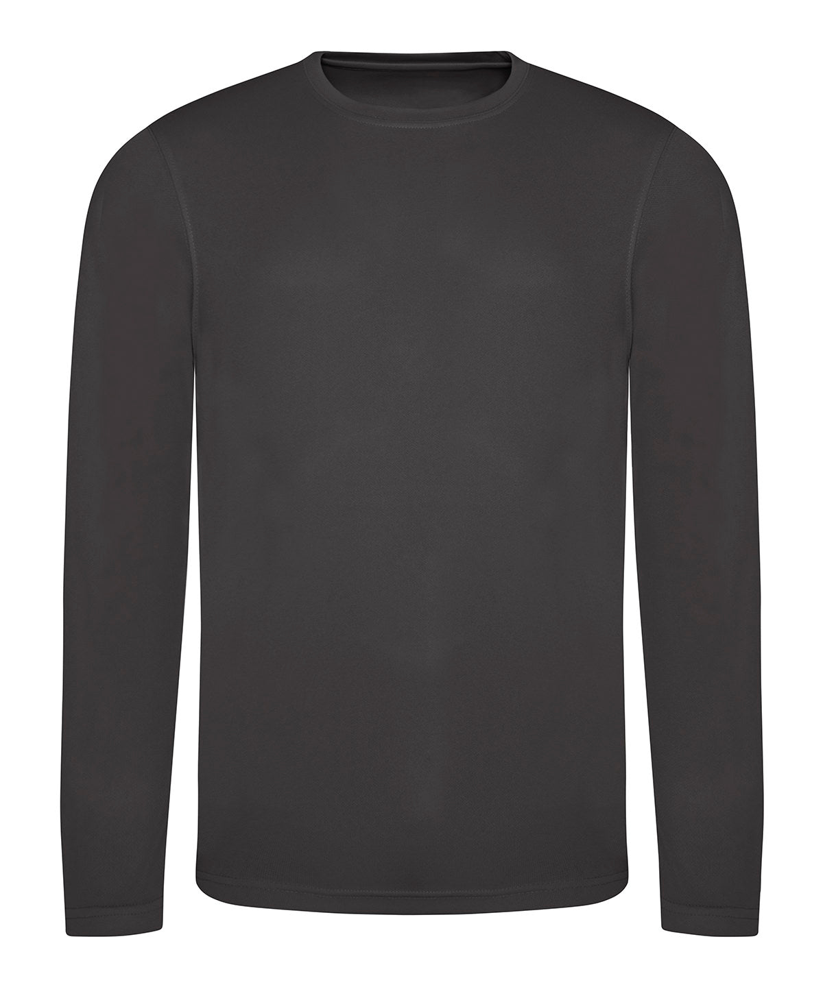 Tryck din logga på T-shirts från AWDis Just Cool - Anpassa Long Sleeve Cool T i färgen Mörkgrå för företag, föreningar och privatpersoner