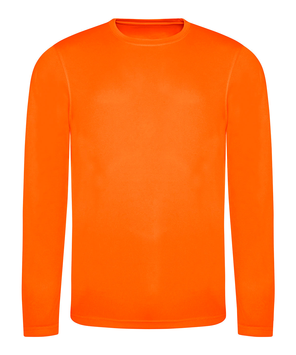 Tryck din logga på T-shirts från AWDis Just Cool - Anpassa Long Sleeve Cool T i färgen Neon orange för företag, föreningar och privatpersoner