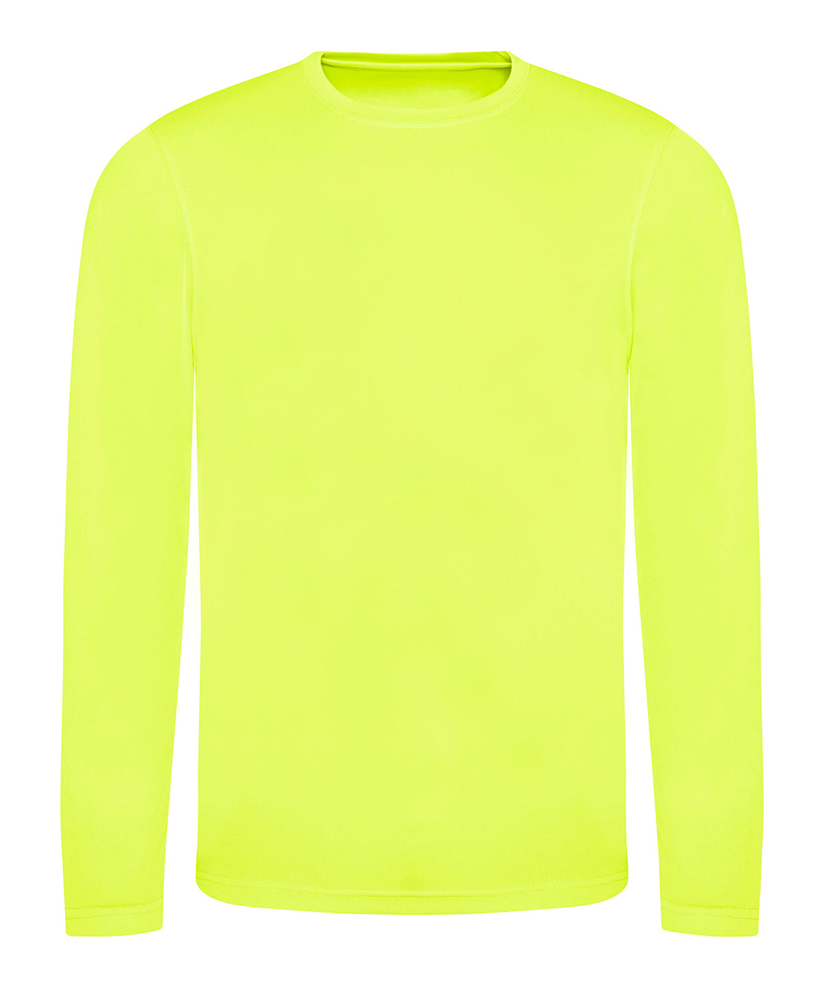 Tryck din logga på T-shirts från AWDis Just Cool - Anpassa Long Sleeve Cool T i färgen Neon gul för företag, föreningar och privatpersoner