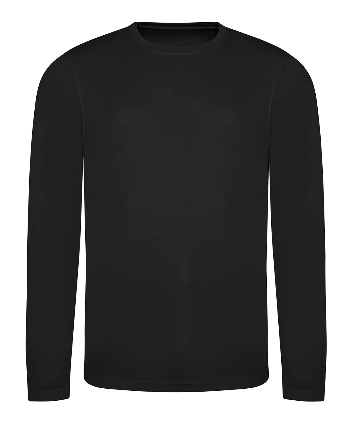Tryck din logga på T-shirts från AWDis Just Cool - Anpassa Long Sleeve Cool T i färgen Svart för företag, föreningar och privatpersoner