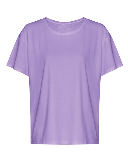 Tryck din logga på T-shirts från AWDis Just Cool - Anpassa Women's Open Back T-Shirt i färgen Ljus lila för företag, föreningar och privatpersoner