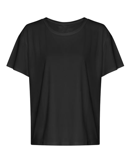 Tryck din logga på T-shirts från AWDis Just Cool - Anpassa Women's Open Back T-Shirt i färgen Svart för företag, föreningar och privatpersoner