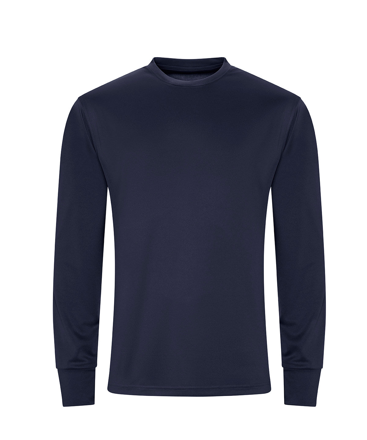 Tryck din logga på T-shirts från AWDis Just Cool - Anpassa Long Sleeve Active T-Shirt i färgen Marinblå för företag, föreningar och privatpersoner