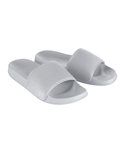 Tryck din logga på Tofflor från AWDis Just Cool - Anpassa Häftiga sliders i färgen Mellangrå för företag, föreningar och privatpersoner