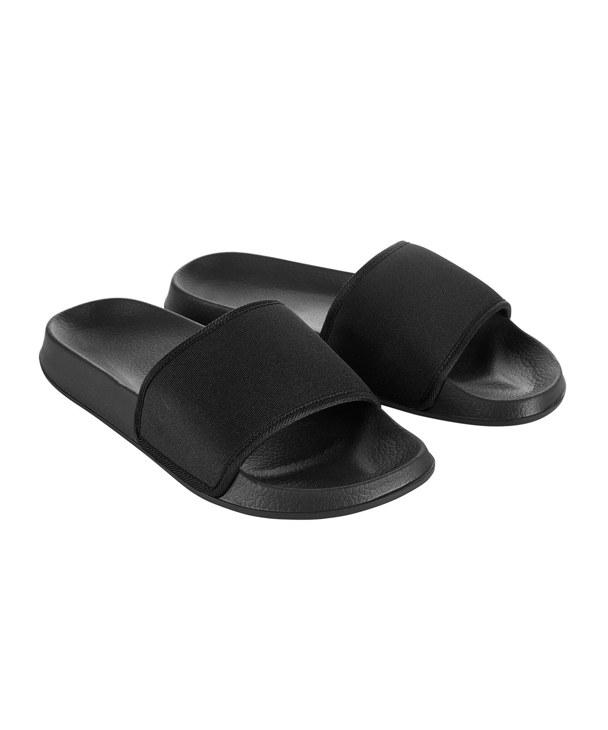 Tryck din logga på Tofflor från AWDis Just Cool - Anpassa Häftiga sliders i färgen Svart för företag, föreningar och privatpersoner