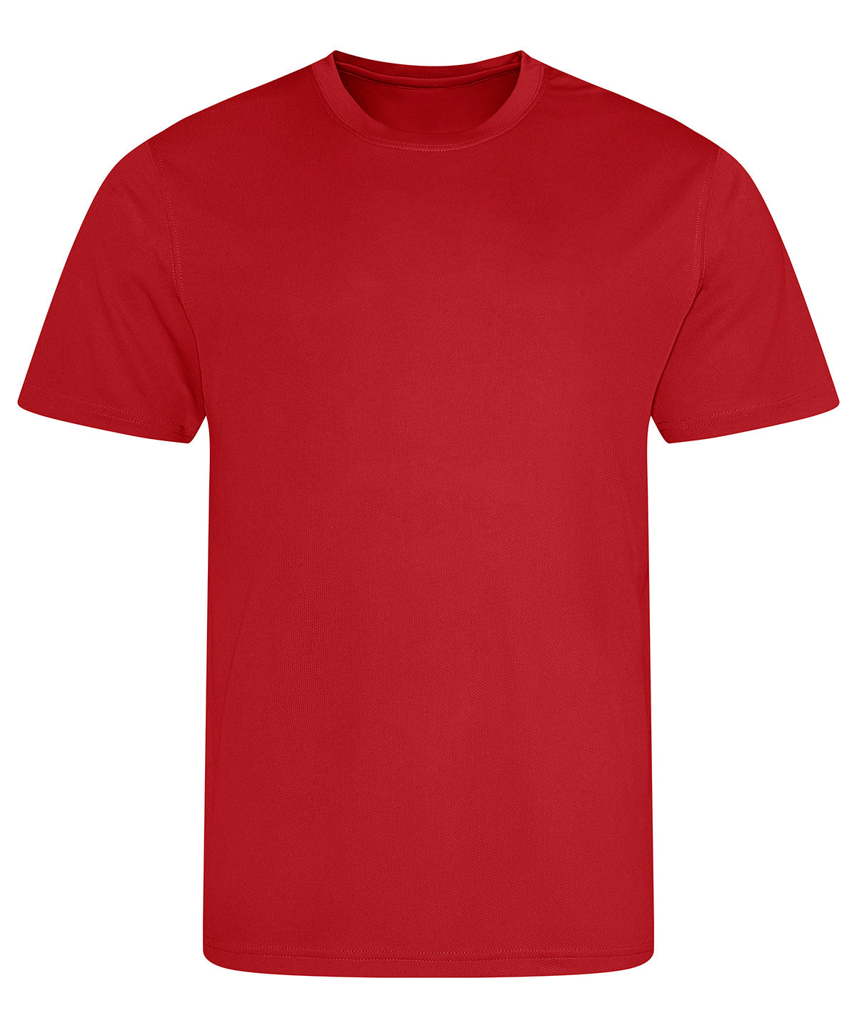 Tryck din logga på T-shirts från AWDis Just Cool - Anpassa Recycled Cool T-Shirt i färgen Mellan röd för företag, föreningar och privatpersoner