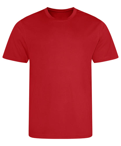 Tryck din logga på T-shirts från AWDis Just Cool - Anpassa Recycled Cool T-Shirt i färgen Mellan röd för företag, föreningar och privatpersoner