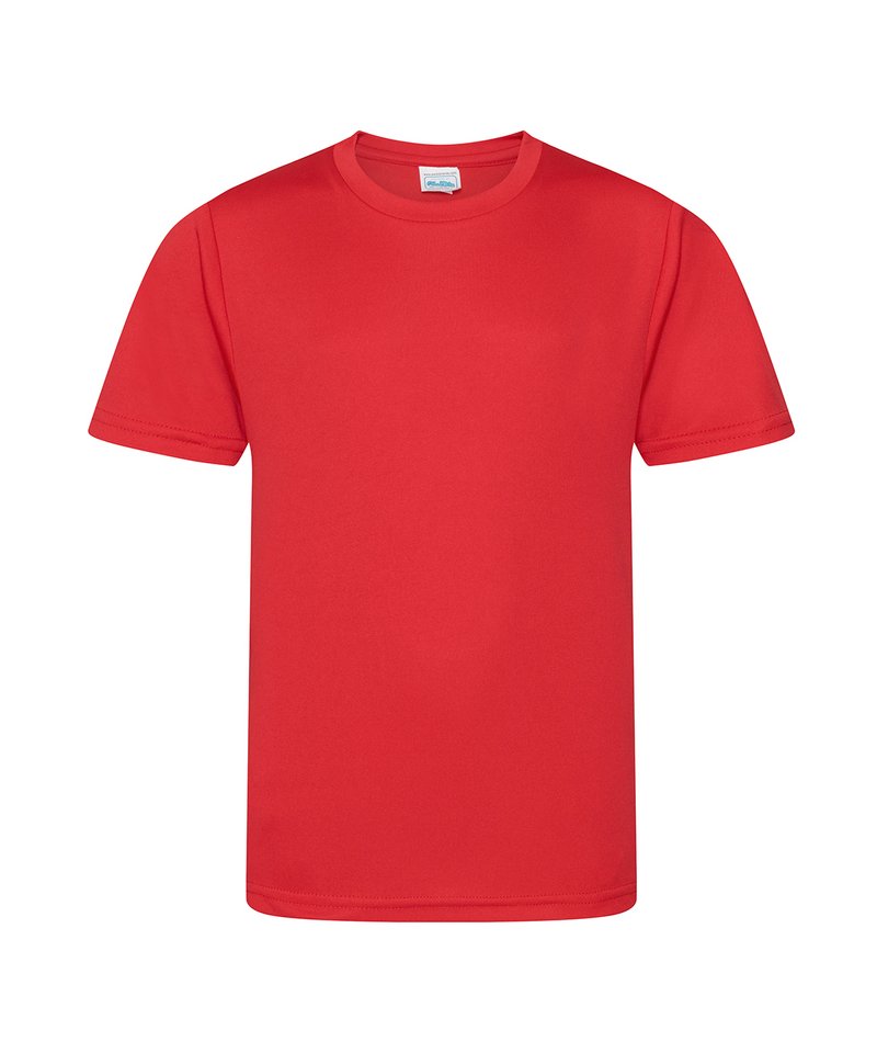 Tryck din logga på T-shirts från AWDis Just Cool - Anpassa Kids Cool Smooth T-Shirt i färgen Mellan röd för företag, föreningar och privatpersoner