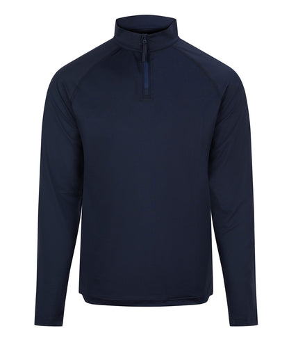 Tryck din logga på Sportjackor från AWDis Just Cool - Anpassa Lätt och aktiv 1/4-zip i färgen Marinblå för företag, föreningar och privatpersoner