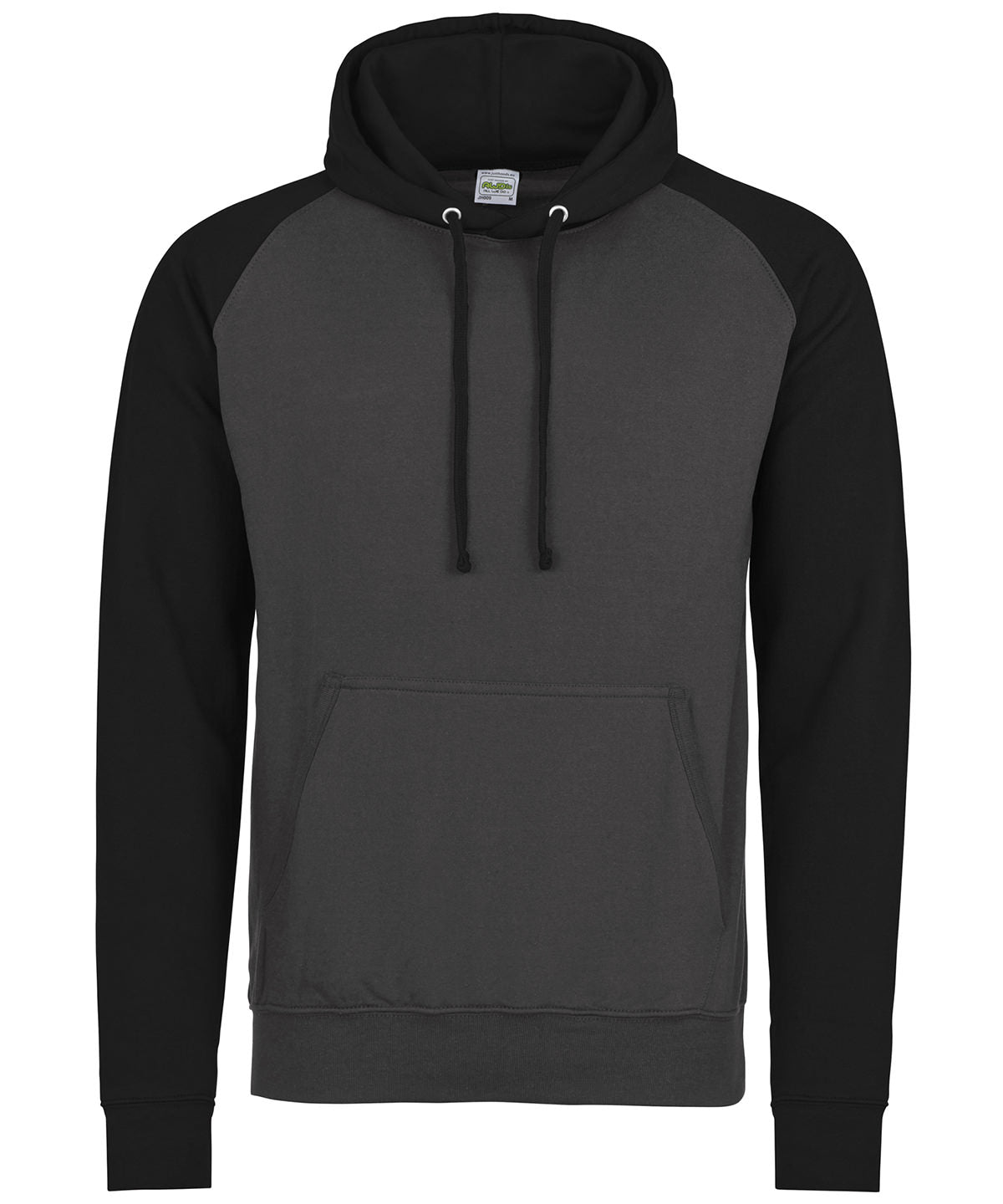 Tryck din logga på Hoodies från AWDis Just Hoods - Anpassa AWDis Just Hoods - Basebolltröja med Hoodie i färgen för företag, föreningar och privatpersoner