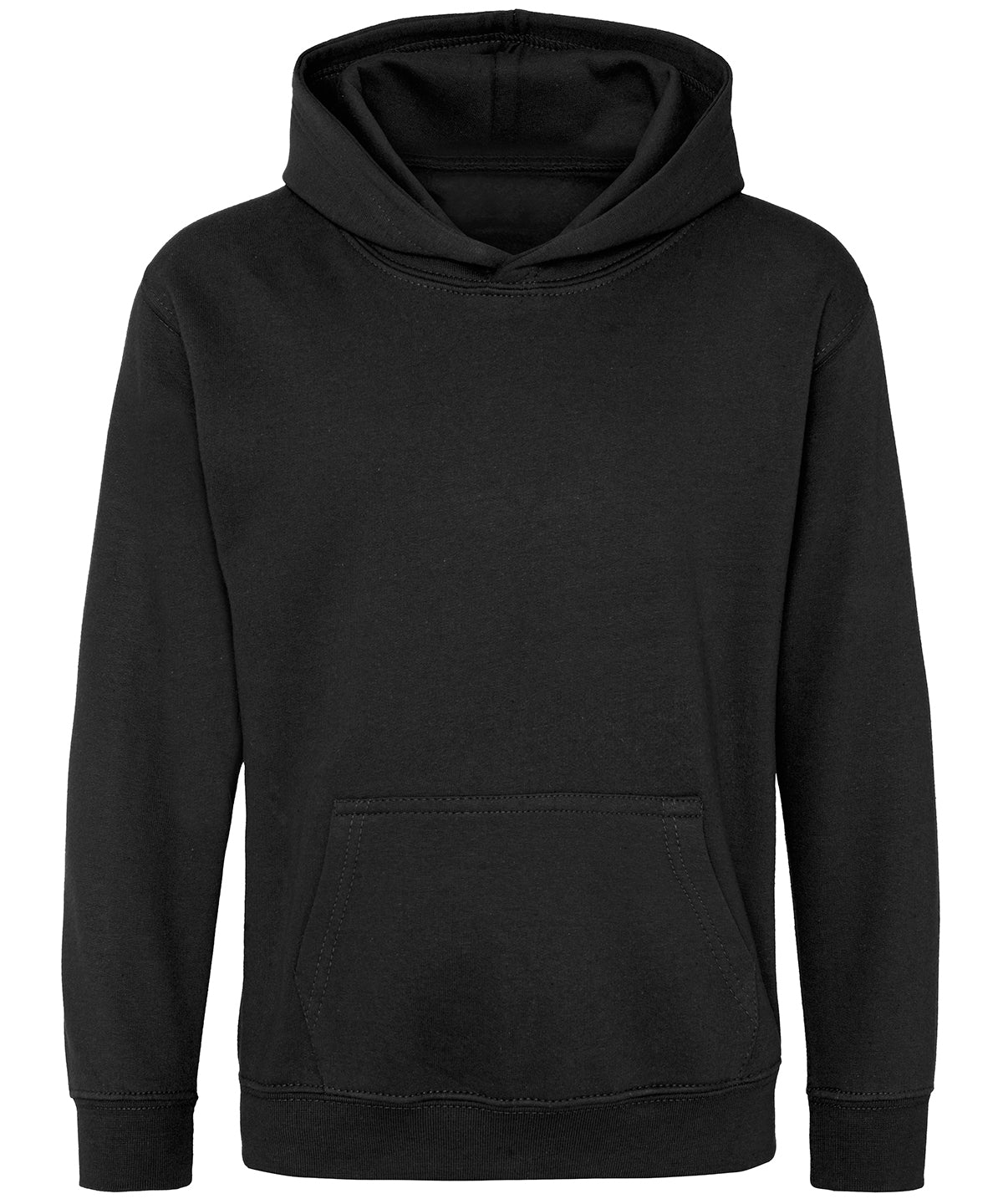 Tryck din logga på Hoodies från AWDis Just Hoods - Anpassa Luvtröja för barn i färgen Svart för företag, föreningar och privatpersoner