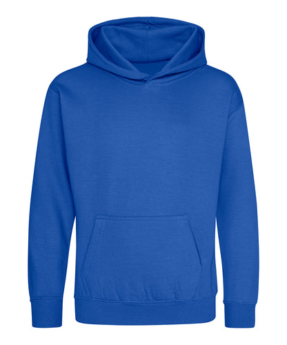 Tryck din logga på Hoodies från AWDis Just Hoods - Anpassa Luvtröja för barn i färgen Royal för företag, föreningar och privatpersoner