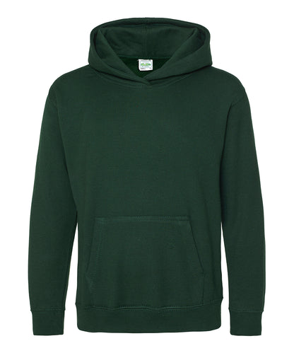 Tryck din logga på Hoodies från AWDis Just Hoods - Anpassa Luvtröja för barn i färgen Mörkgrön för företag, föreningar och privatpersoner
