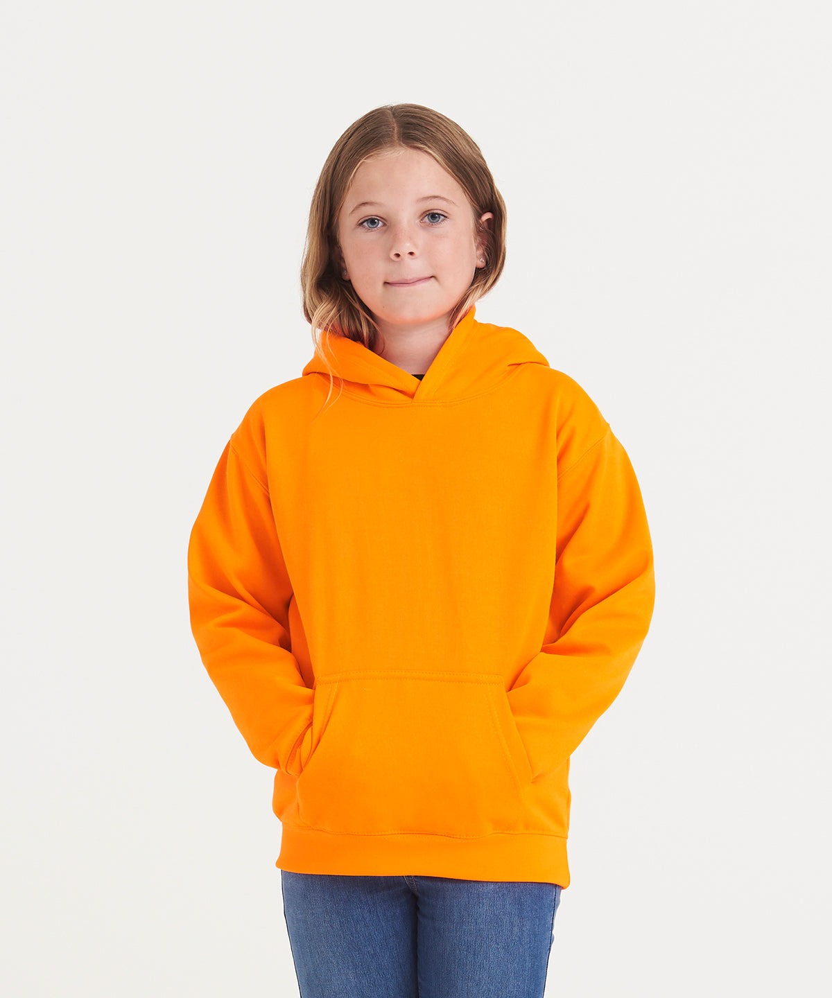 Tryck din logga på Hoodies från AWDis Just Hoods - Anpassa AWDis Just Hoods - Elektrisk Hoodie för barn i färgen för företag, föreningar och privatpersoner