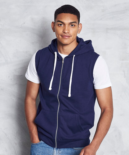 Tryck din logga på Hoodies från AWDis Just Hoods - Anpassa AWDis Just Hoods - Ärmlös Zoodie i färgen för företag, föreningar och privatpersoner