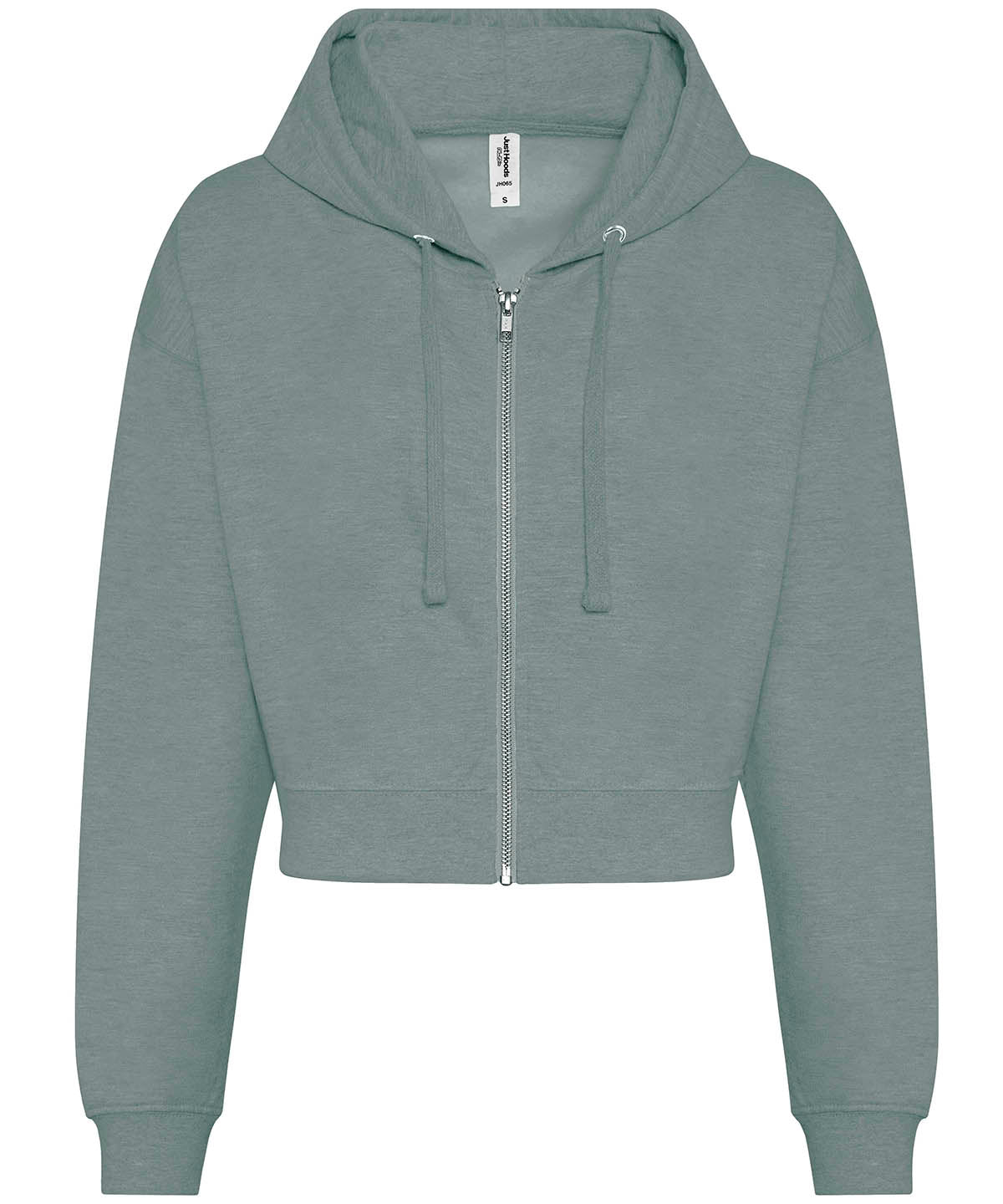 Tryck din logga på Hoodies från AWDis Just Hoods - Anpassa AWDis Just Hoods - Dam Mode Croppad Zoodie i färgen Ljusgrön för företag, föreningar och privatpersoner
