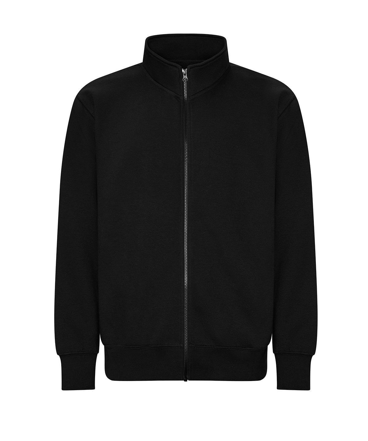 Tryck din logga på Sweatshirts från AWDis Just Hoods - Anpassa AWDis - Campus Sweatshirt med full dragkedja i färgen Svart för företag, föreningar och privatpersoner