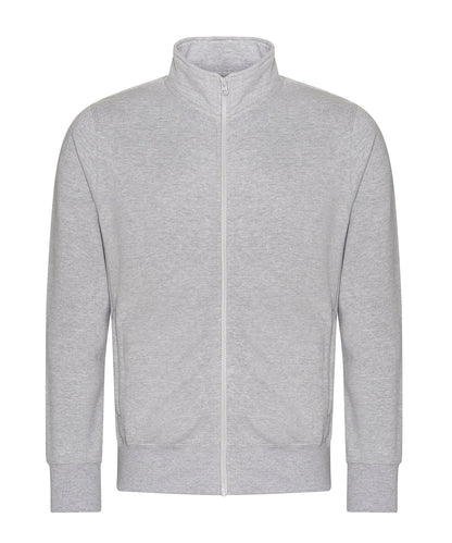 Tryck din logga på Sweatshirts från AWDis Just Hoods - Anpassa AWDis - Campus Sweatshirt med full dragkedja i färgen Ljunggrå för företag, föreningar och privatpersoner