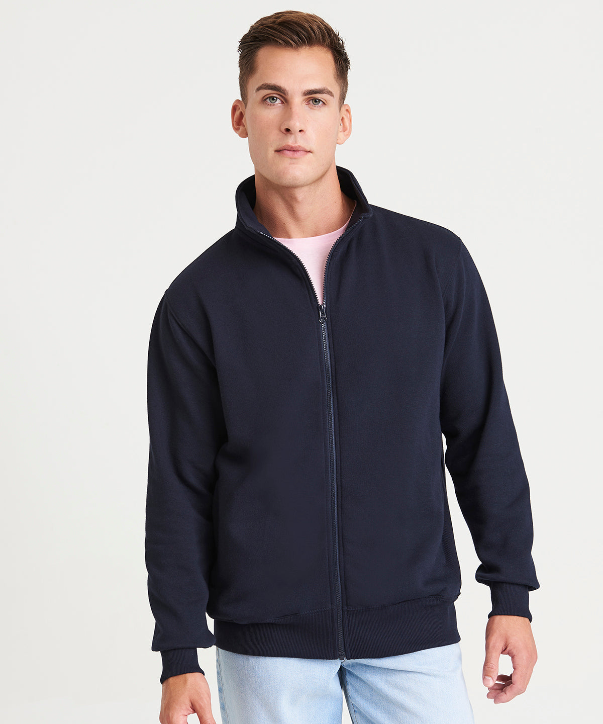 Tryck din logga på Sweatshirts från AWDis Just Hoods - Anpassa AWDis - Campus Sweatshirt med full dragkedja i färgen för företag, föreningar och privatpersoner