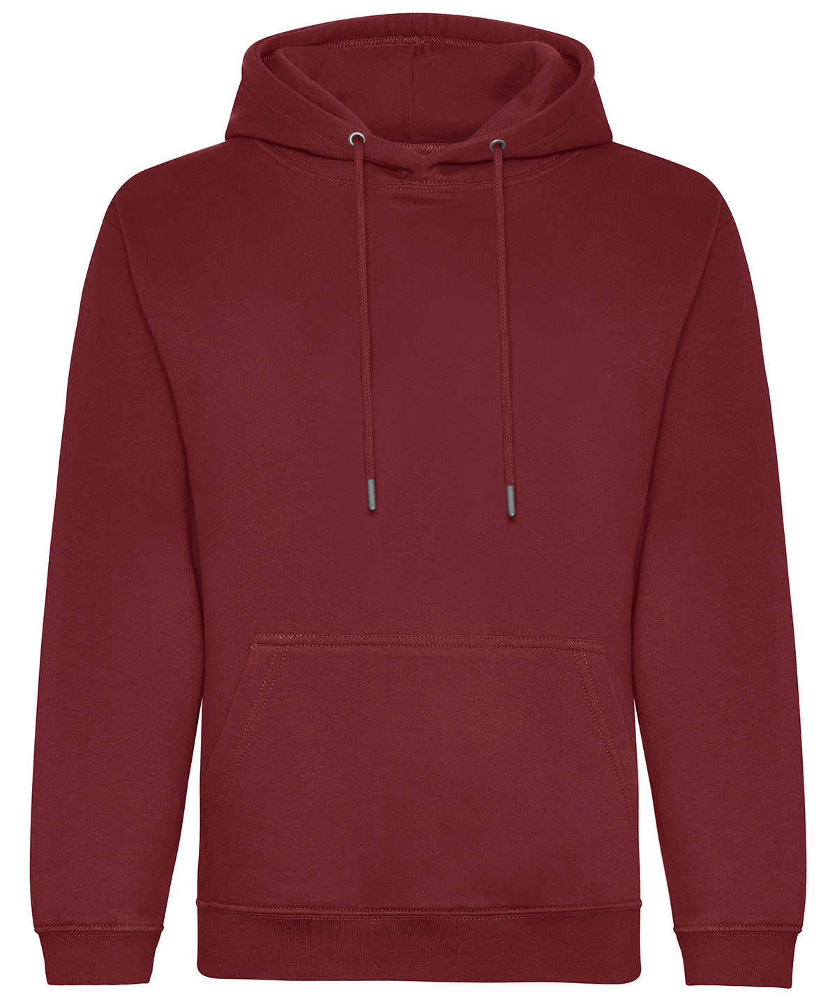 Tryck din logga på Hoodies från AWDis Just Hoods - Anpassa Ekologisk huvtröja i färgen Burgundy för företag, föreningar och privatpersoner
