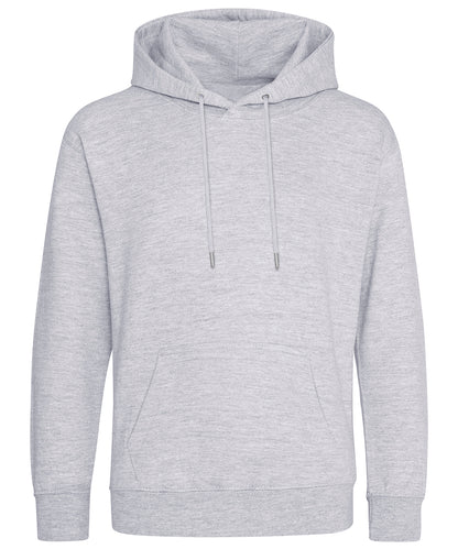 Tryck din logga på Hoodies från AWDis Just Hoods - Anpassa Ekologisk huvtröja i färgen Ljunggrå för företag, föreningar och privatpersoner