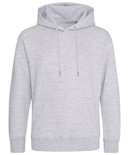 Tryck din logga på Hoodies från AWDis Just Hoods - Anpassa AWDis Just Hoods - Ekologisk Hoodie i färgen Ljunggrå för företag, föreningar och privatpersoner