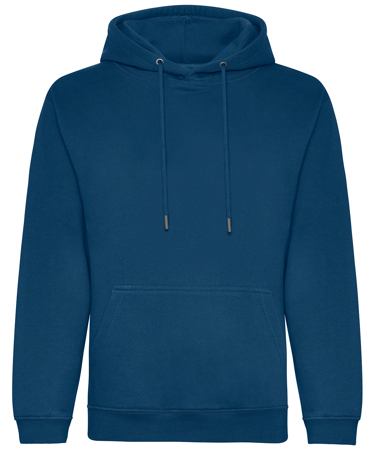Tryck din logga på Hoodies från AWDis Just Hoods - Anpassa AWDis Just Hoods - Ekologisk Hoodie i färgen Mellanblå för företag, föreningar och privatpersoner