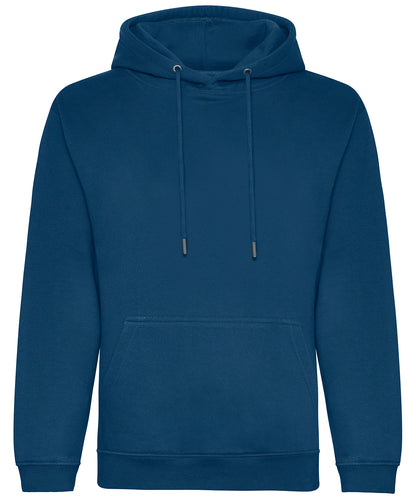 Tryck din logga på Hoodies från AWDis Just Hoods - Anpassa AWDis Just Hoods - Ekologisk Hoodie i färgen Mellanblå för företag, föreningar och privatpersoner