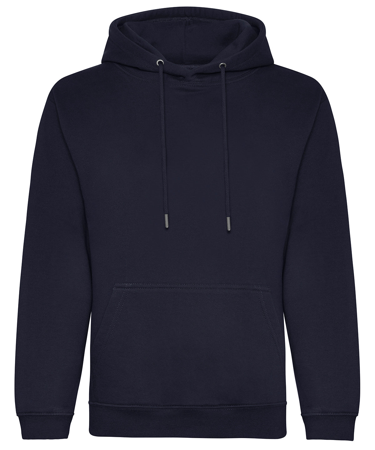 Tryck din logga på Hoodies från AWDis Just Hoods - Anpassa AWDis Just Hoods - Ekologisk Hoodie i färgen Marinblå för företag, föreningar och privatpersoner