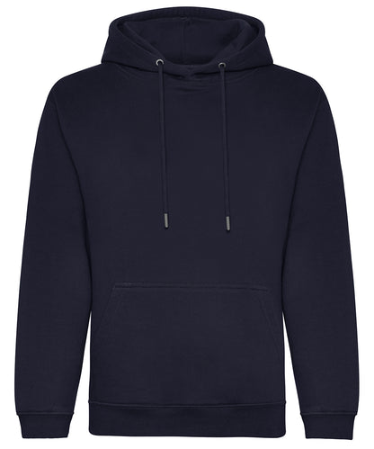 Tryck din logga på Hoodies från AWDis Just Hoods - Anpassa AWDis Just Hoods - Ekologisk Hoodie i färgen Marinblå för företag, föreningar och privatpersoner