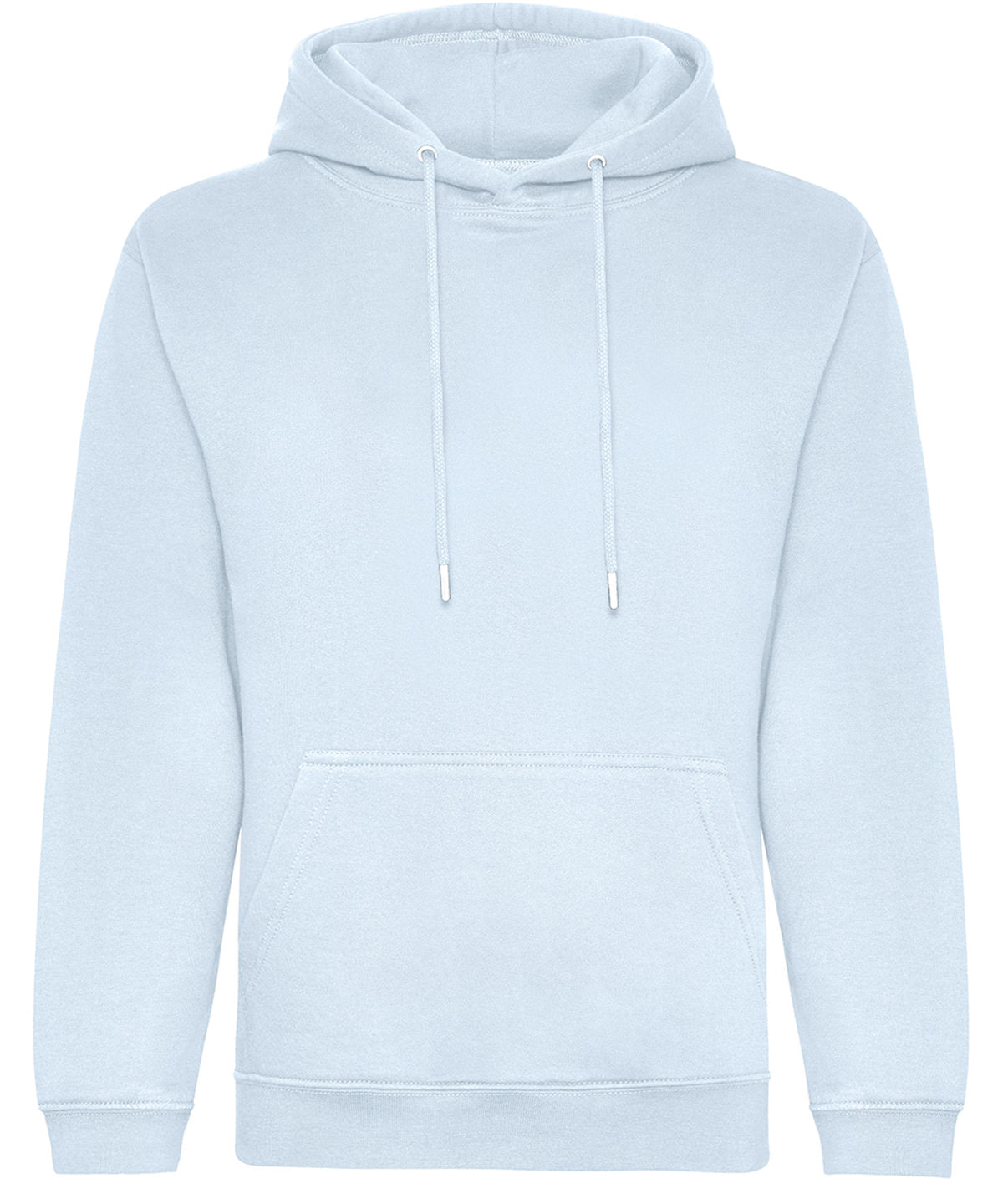 Tryck din logga på Hoodies från AWDis Just Hoods - Anpassa AWDis Just Hoods - Ekologisk Hoodie i färgen Himmelblå för företag, föreningar och privatpersoner