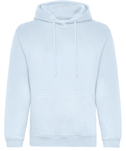 Tryck din logga på Hoodies från AWDis Just Hoods - Anpassa AWDis Just Hoods - Ekologisk Hoodie i färgen Himmelblå för företag, föreningar och privatpersoner