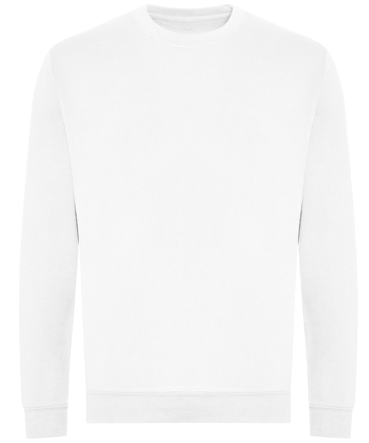 Tryck din logga på Sweatshirts från AWDis Just Hoods - Anpassa AWDiS - Ekologisk Sweatshirt i färgen Vit för företag, föreningar och privatpersoner