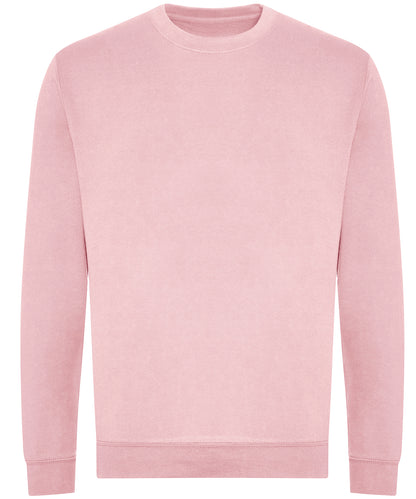 Tryck din logga på Sweatshirts från AWDis Just Hoods - Anpassa AWDiS - Ekologisk Sweatshirt i färgen Ljusrosa för företag, föreningar och privatpersoner