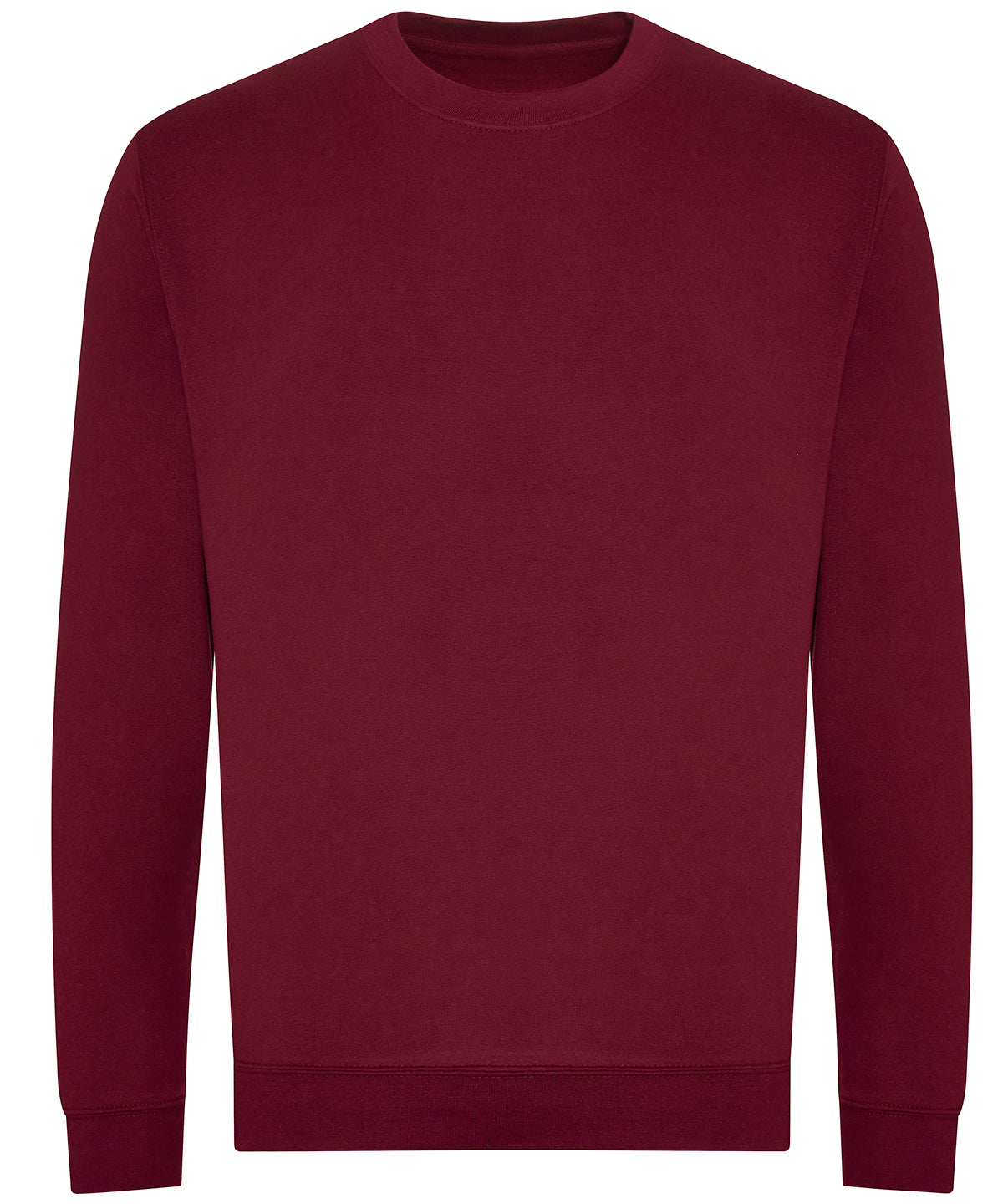 Tryck din logga på Sweatshirts från AWDis Just Hoods - Anpassa AWDiS - Ekologisk Sweatshirt i färgen Burgundy för företag, föreningar och privatpersoner