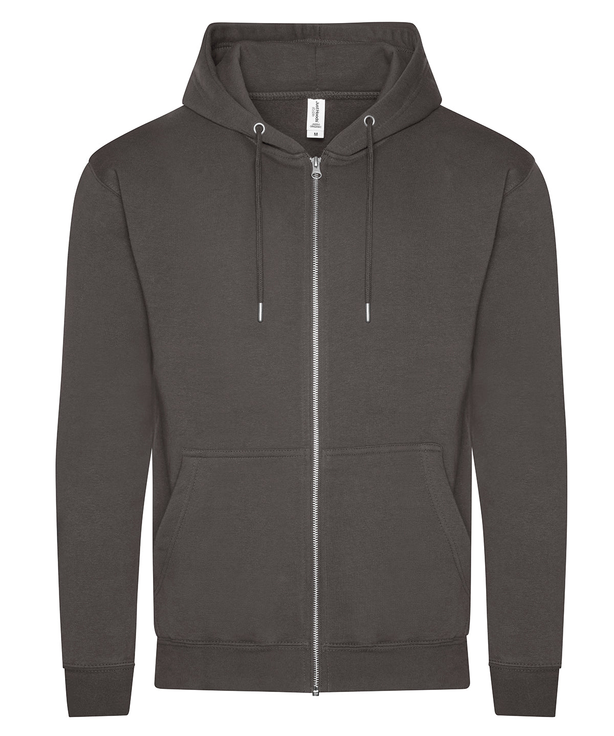 Tryck din logga på Hoodies från AWDis Just Hoods - Anpassa AWDis Just Hoods - Ekologisk Zoodie i färgen Mörkgrå för företag, föreningar och privatpersoner