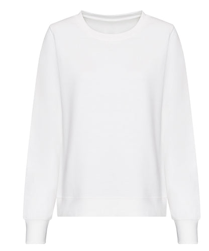 Tryck din logga på Sweatshirts från AWDis Just Hoods - Anpassa AWDis - Sweatshirt för Damer i färgen Vit för företag, föreningar och privatpersoner